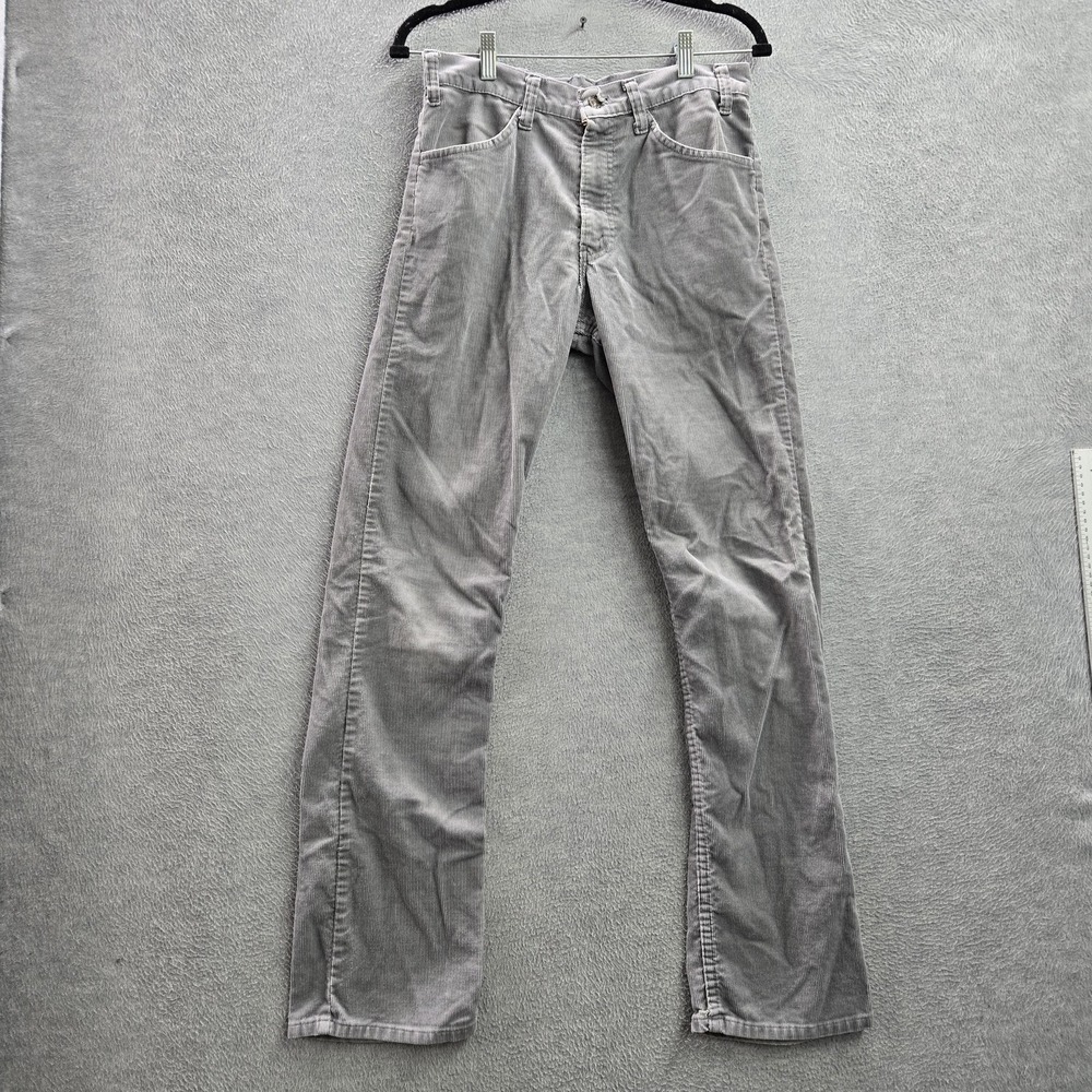 VINTAGE Levi's 519 Men Pants 28x30 Gray‎ Corduroy 80s 90s